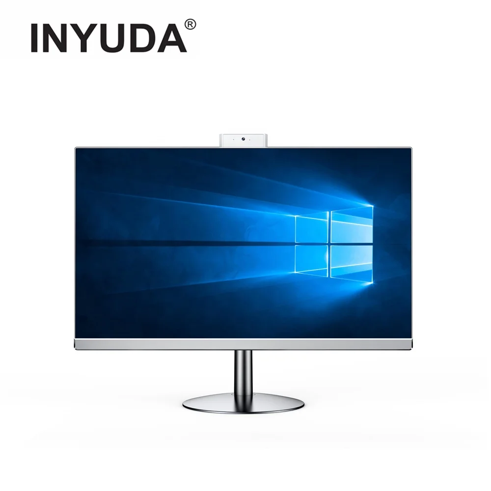 Лучшая цена 27 дюймов веб-камеры Core I5-8400 16 Гб 256 сенсорный экран все в одном ПК без вентилятора бизнес настольный компьютер