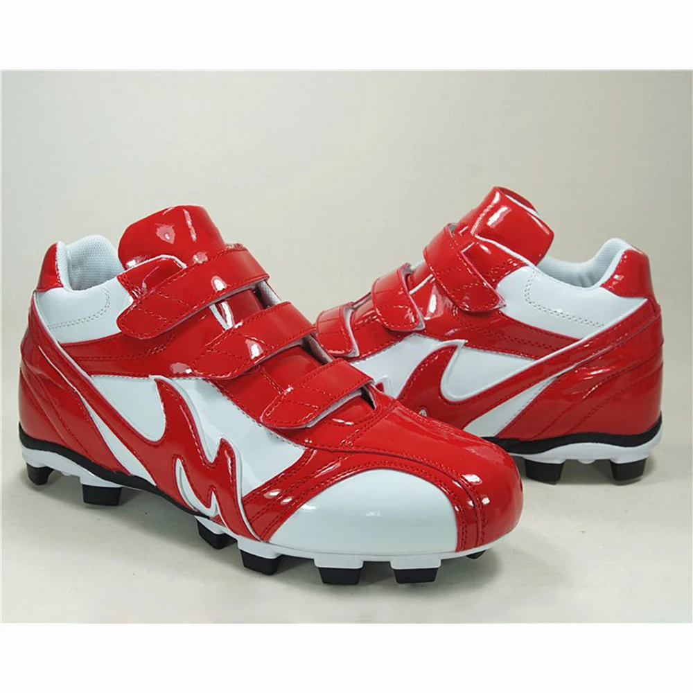 FREE SAMPLE  Kids adults professional spikes baseball shoes men women competition microfiber Magic Tape closure Softball shoes