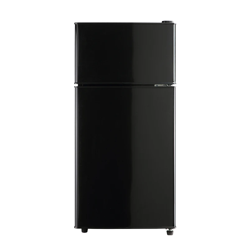 Black 58L Refrigerator/ Two Doors Fridge Compact Refrigerator Top Freezer Mini Fridge for Household / Hotel