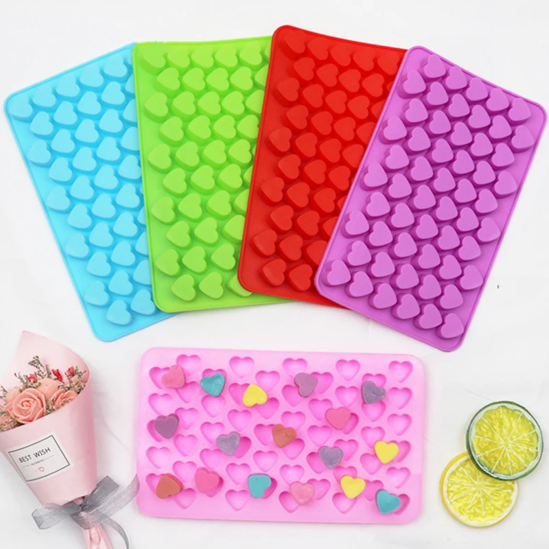 Mini Heart Mold Silicone Ice Cube Tray DIY Chocolate Fondant Mould 3D Pastry Jelly Cookies Baking Cake Decoration Tools