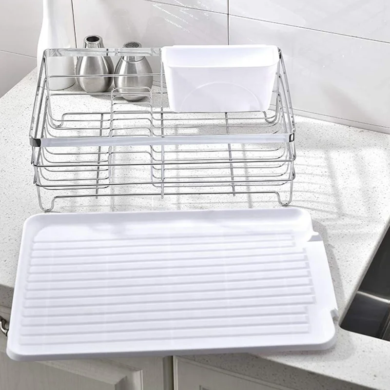 Stainless Steel Shelf Single Layer Dish Drain Rack Drying Rack For Kitchen Cabinets Tableware Can Drain Board