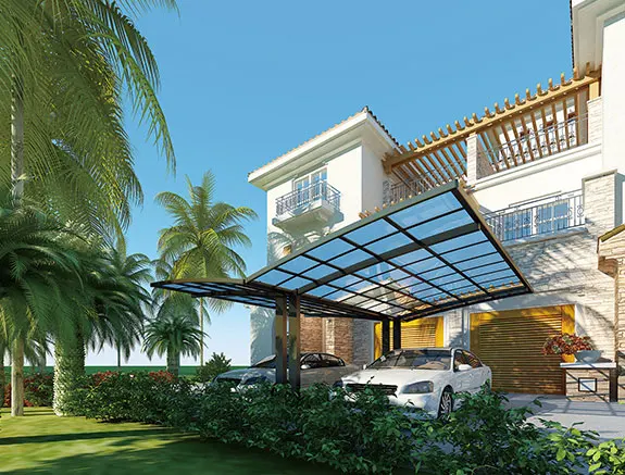 Garage Car Park Car Port Shade Canopy Metal Customized Steel PVC Frame Sail Color Parking Powder Material Origin TWIN Type Size