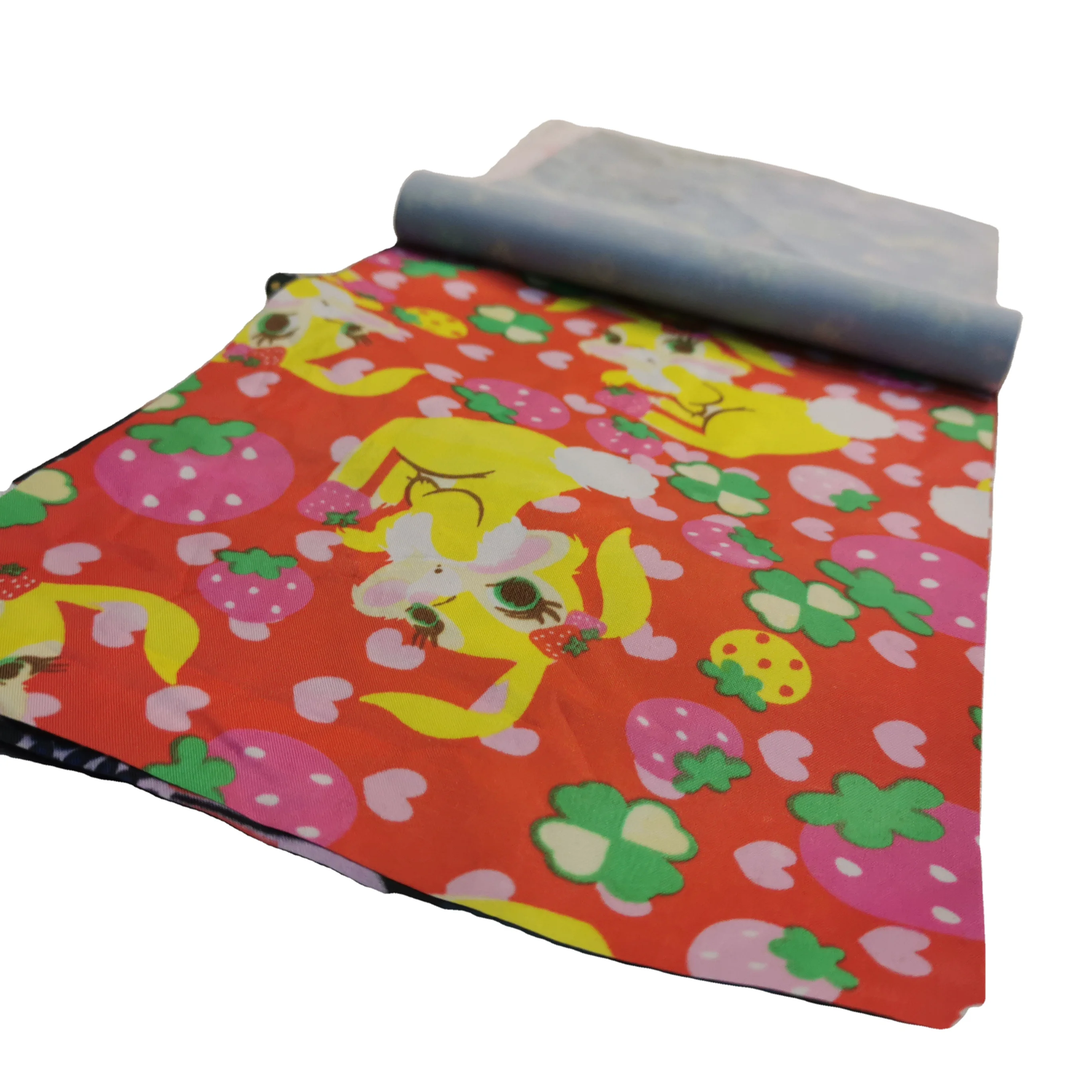 High Quality Rainproof Fabric Windproof and Waterproof Printed 100% Polyester 190T Taffeta PVC Fabric for wash bag