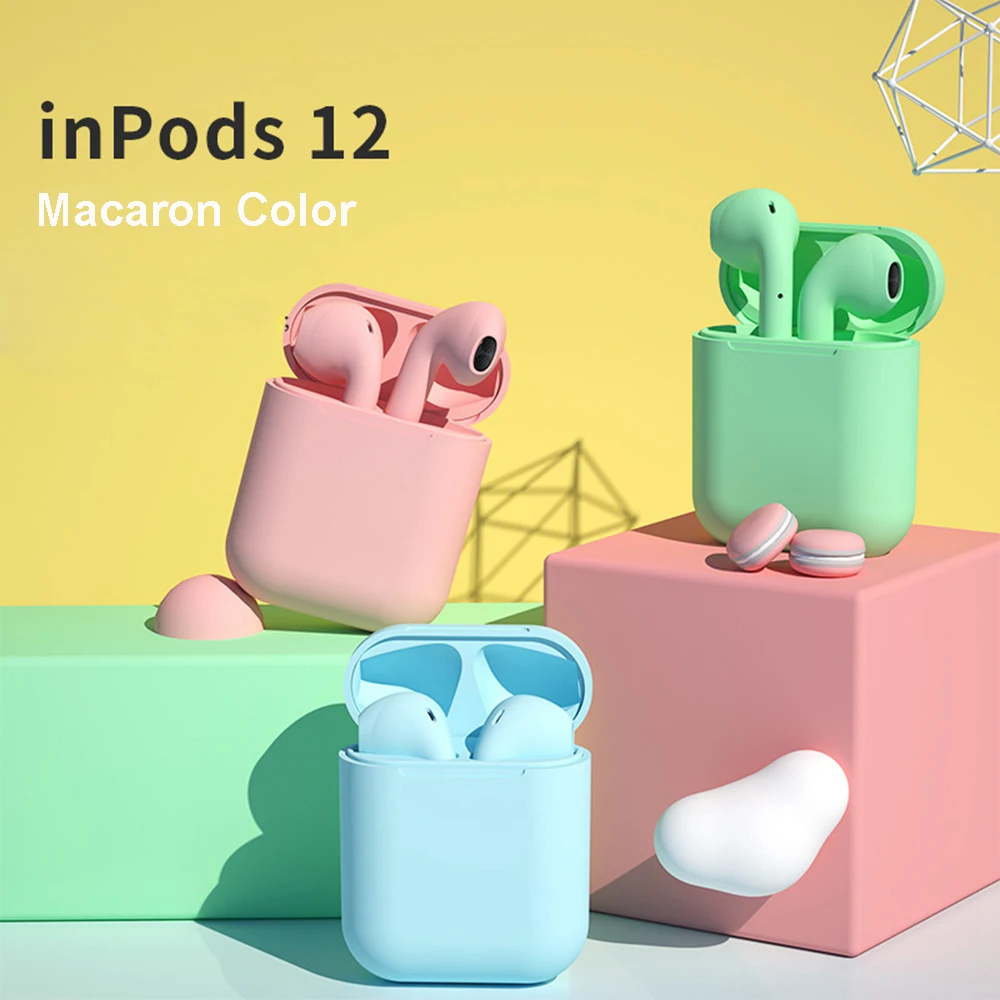 
50% Discount Macaron Inpods 12 Tws Headphones Touch Control 5.0 I12 Tws Mini True Wireless Earphone Inpods 12 