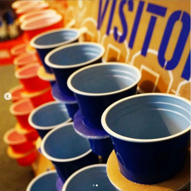 dunk pong basketball version beer pong air pong set foldable game board wholesale custom outdoor beerpong game