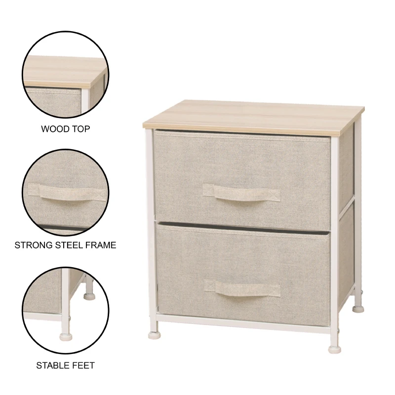 Завод по производству звезд напрямую поставляет 2 выдвижных ящика из ткани вертикальный комод для хранения башни