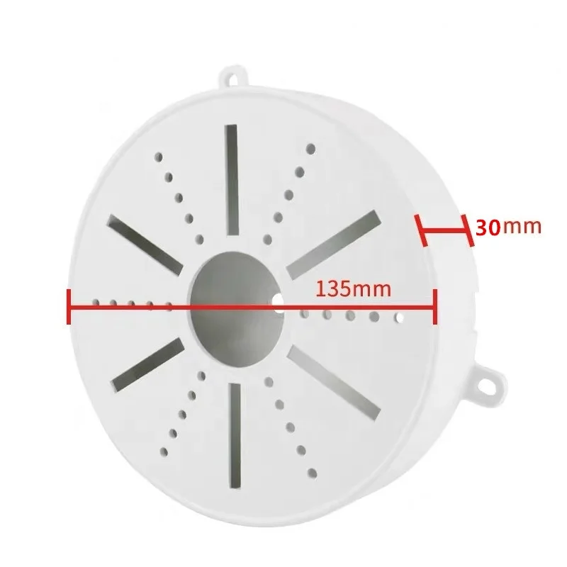 Dome CCTV Camera Base Connecting Plate cctv camera bracket and Plastic Junction Box to Hide Cable