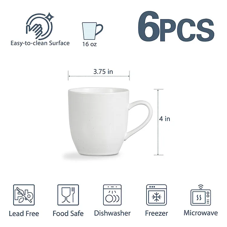 16oz cup with handle for tea milk and juice large capacity BPA FREE RPET reusable plastic mug for starf and students