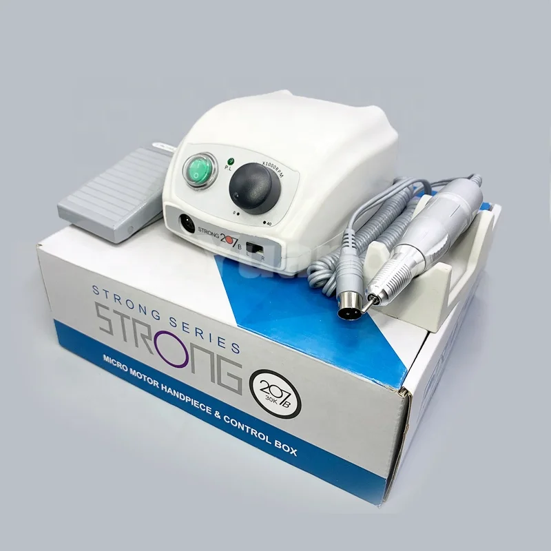 OEM strong 207 nail drill machine 35000 light weight small handle micromotor handpiece
