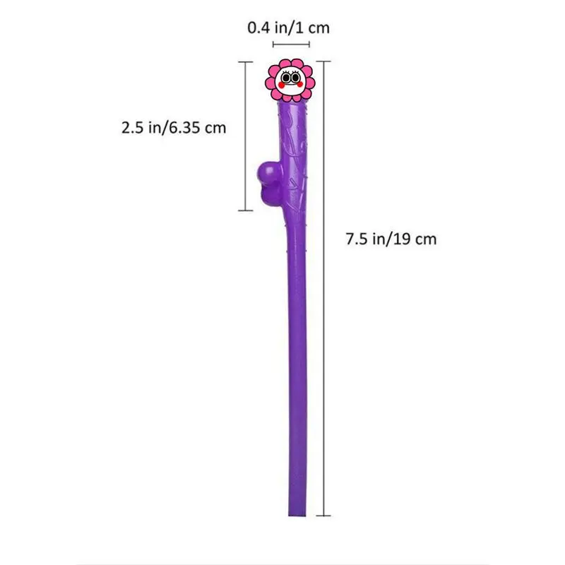 Colorful party Supplies Bachelor Party Bridal Shower Sexy Straw Multi-Colored Straw Creative Penis Shape Straw