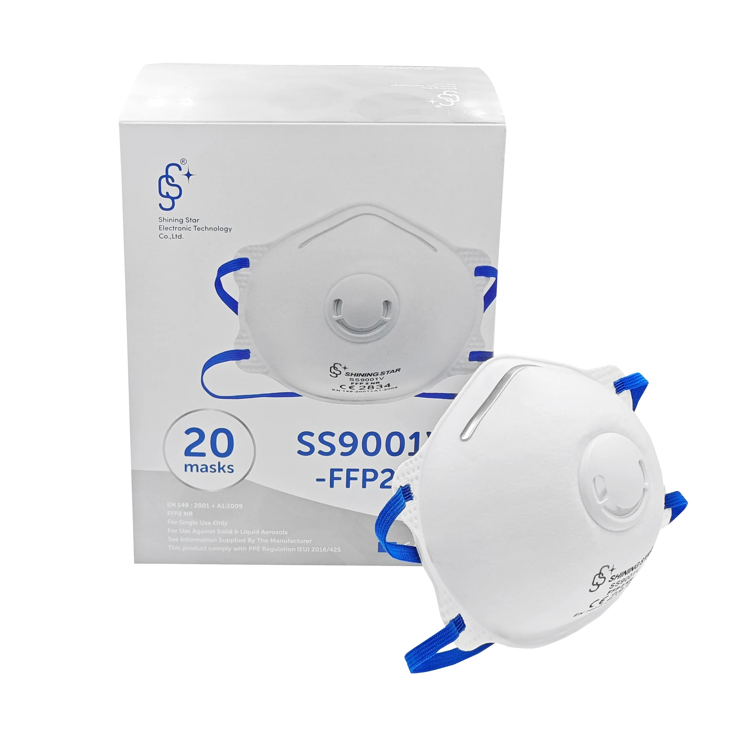 CE Industrial ffp2 head hanging disposable breathing protection ffp2 mask with valve