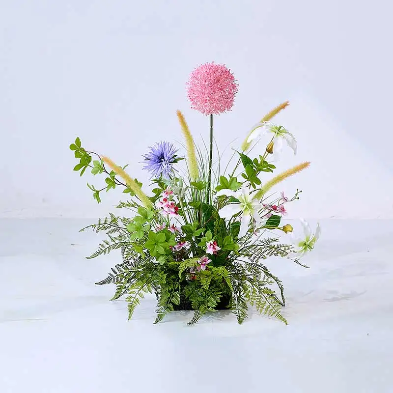 Garden Pots Planters Simulated Plastic Trees Landscaping Indoor Green Artificial Plant Palm Tree Home Decor Accessories