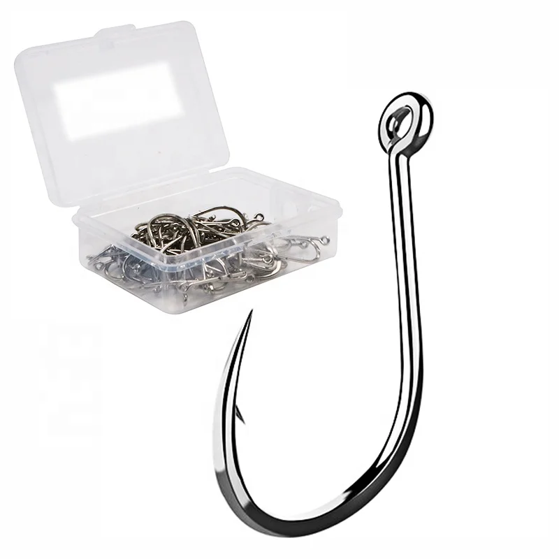 TOPIND  Bulk Saltwater Sea Fishing CHINU Perfect Longline Circle Fishing Hooks 1#-3#