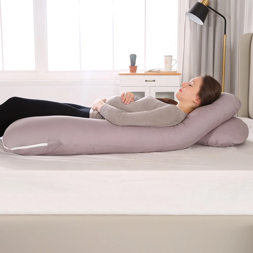 Factory Wholesale Variety Color Pregnant Women Support U-Shaped Total Body Pregnancy Pillow