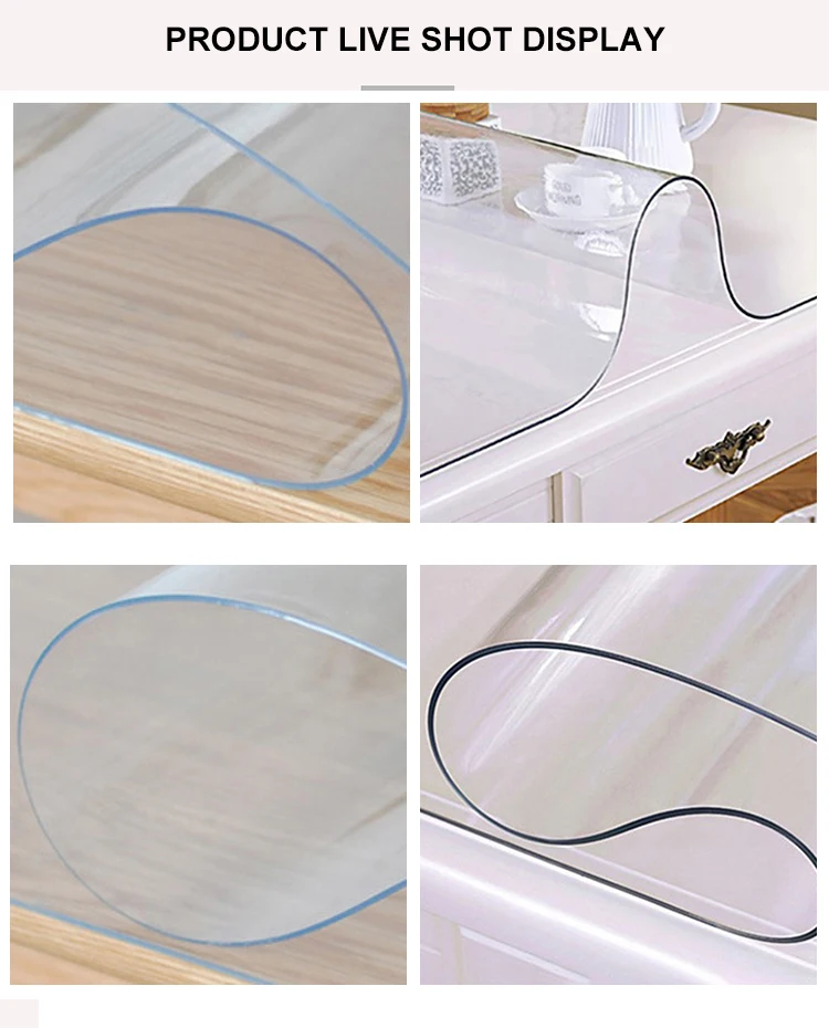 Eco- Friendly Table PVC Film Roll Transparent Soft Plastic 03mm Thin Hard Pvc clear
