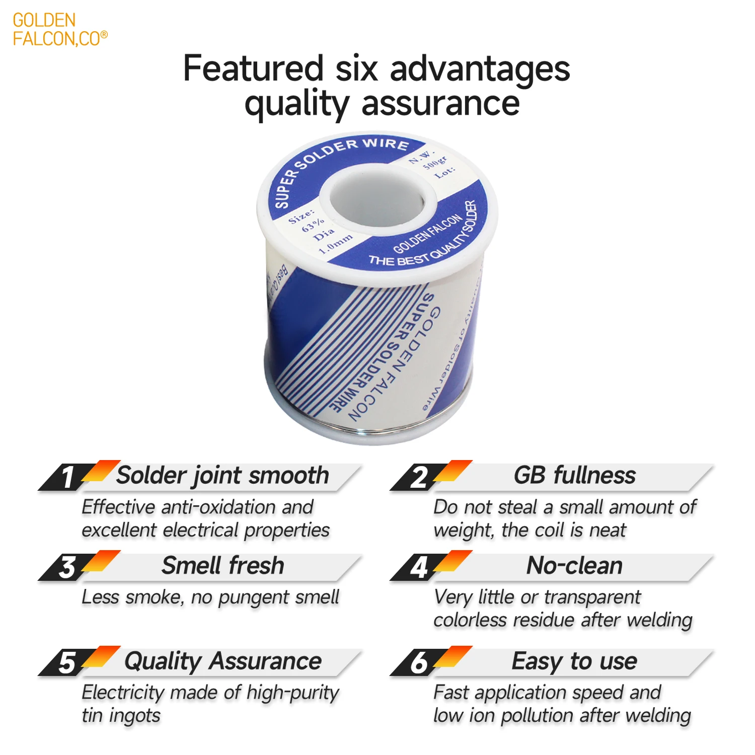 solder wire Sn63/Pb37  1mm diameter 500g Flux Rosin Activated Cored Welding Wire Tin wire