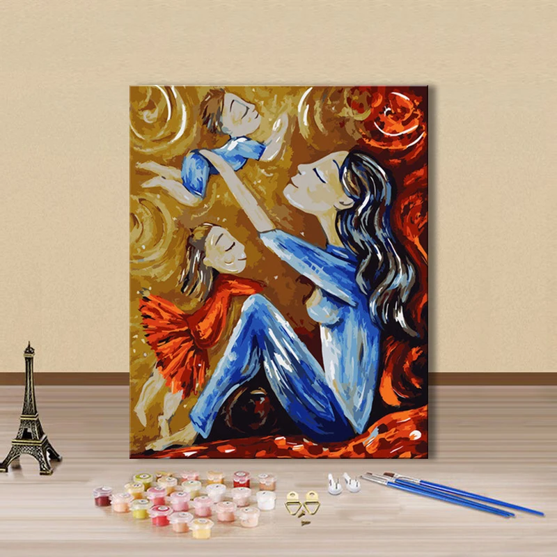 Couples DIY painting by number filling color decompression digital oil painting nude sexy art painting by numbers for adults