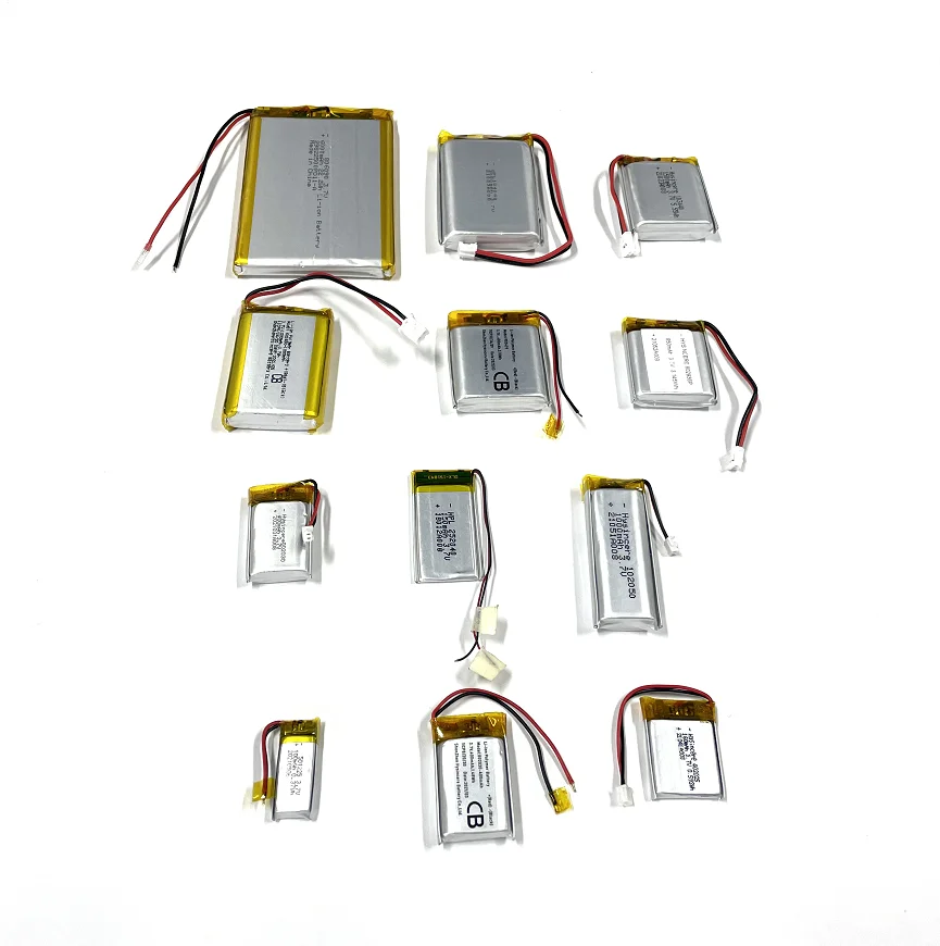 Custom rechargeable li-polymer 3.7v li polymer cell lithium ion battery for earphone headset mobile phone power bank speaker