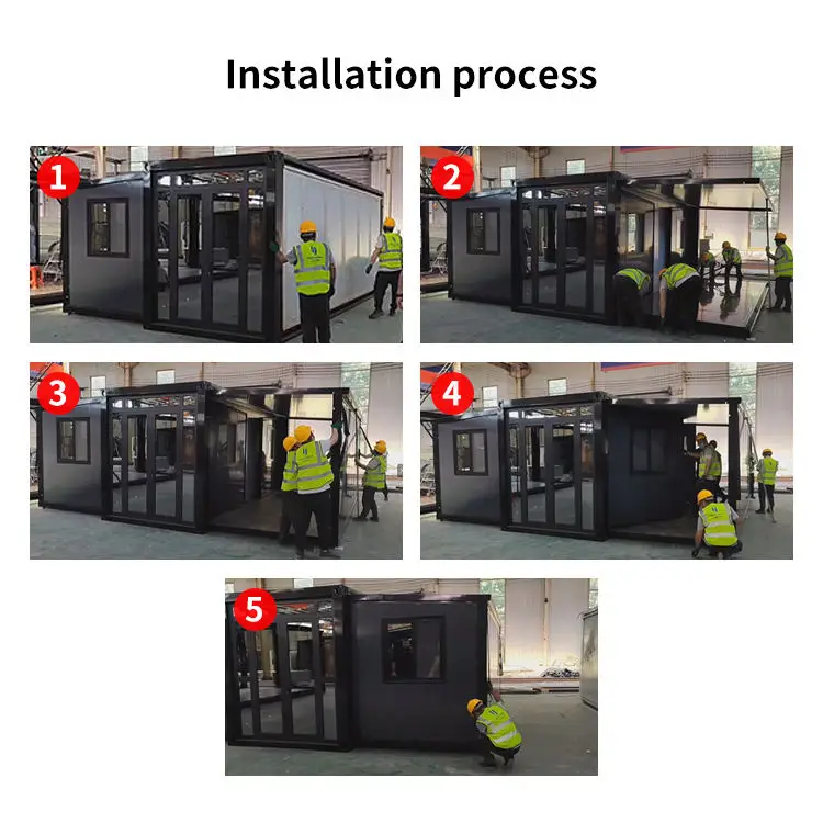 Modular 20 Mins To Install Folding Prefab Expandable Stackable Foldable Mobile Container House premade house prefabricated