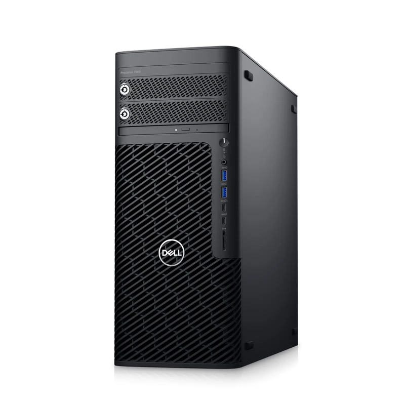 Precision T7865 Graphics Workstation Desktop Computer Host AMD ArchitectureAMD 5965WX with 27 inch 2K monitor