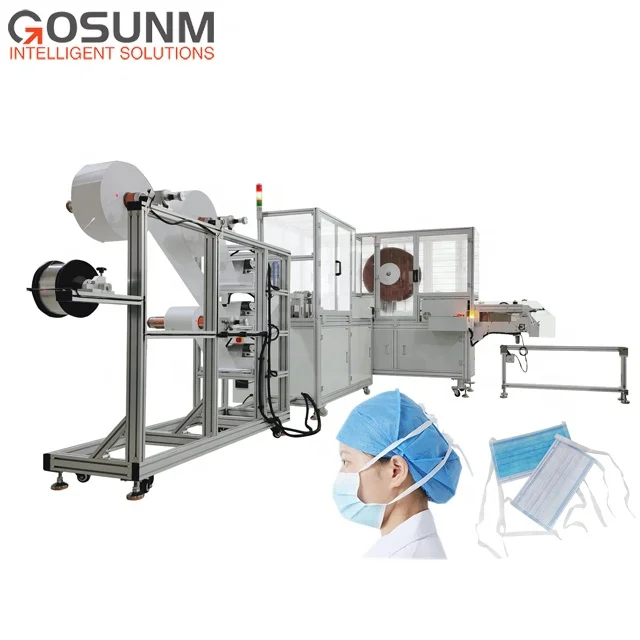 Automatic head loop mask tie on surgical masking tape making machine