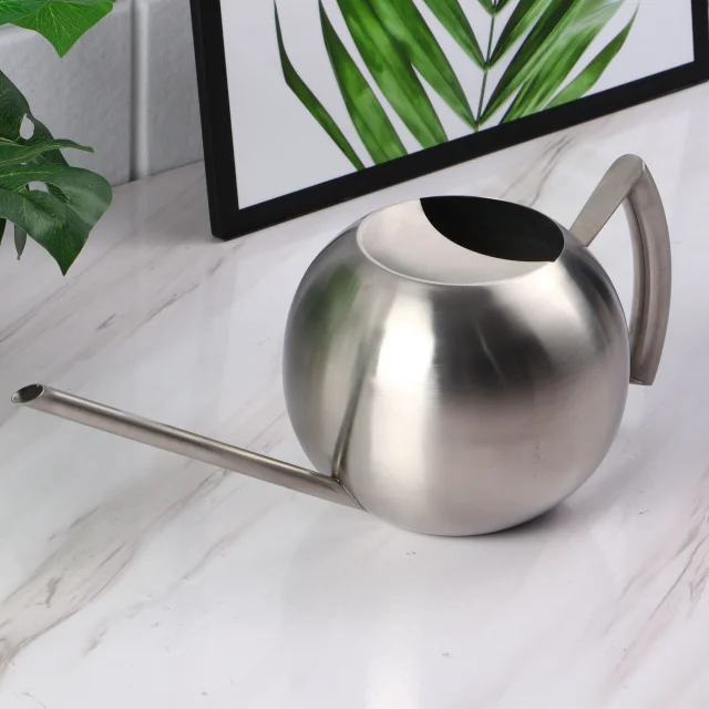 Outdoor Garden Farming Indoor Greenhouse Planting Stainless Steel with Long Spout Watering Pot Metal Iron Watering Can