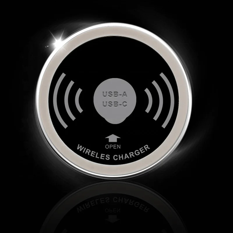 
Amazon best seller Mobile Phone Quick Charge QI Fast Charging or furniture wireless charger on the desk 