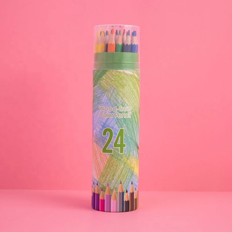 Wholesale 12/18/24/36/48 Coloring Drawing Pencil Set Barreled Art Pencil Kit