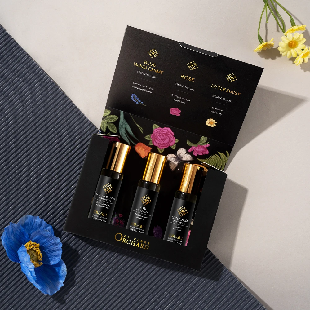 Wholesale High Long Lasting Roll On Perfume Oil Blue Wind Chime Little Daisy Rose Fragrance Perfume Oil