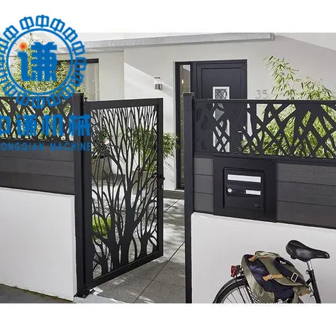 Aluminium Laser Cut Gates Perforated Garden Gates Decorative Laser Cut Metal Fencing Panels Outdoor Privacy Screen