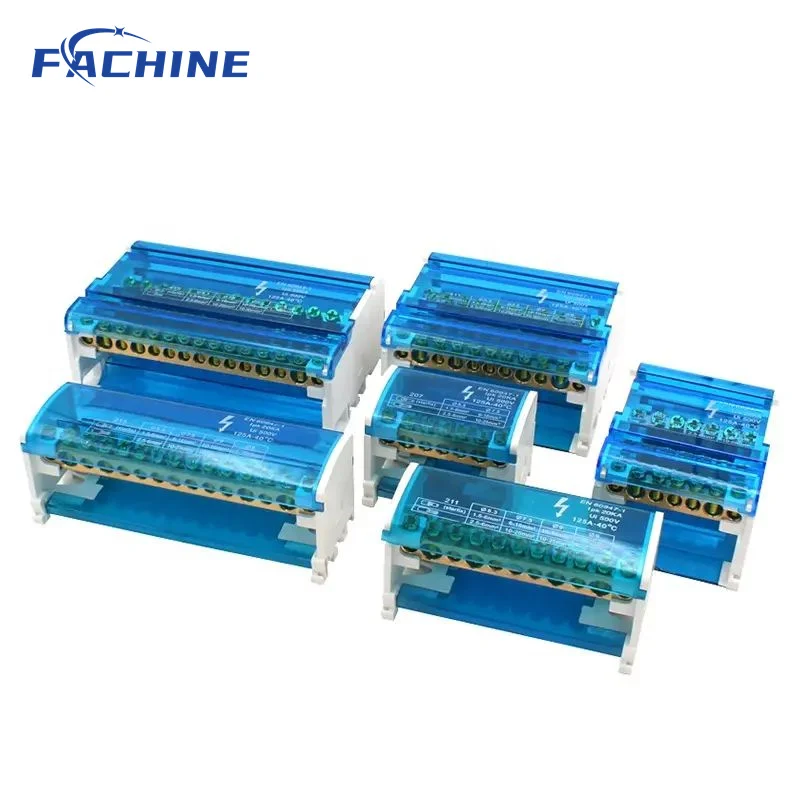 8215 terminal block Modular Din rail junction box series 215 Waterproof junction box 2 in 15 out 125A Distribution block box