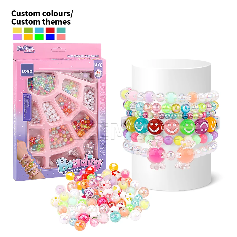 Leemook Wholesale Number Letter Clay Beads Kit Jewelry Bracelet Making Kits DIY Beads Beaded Set