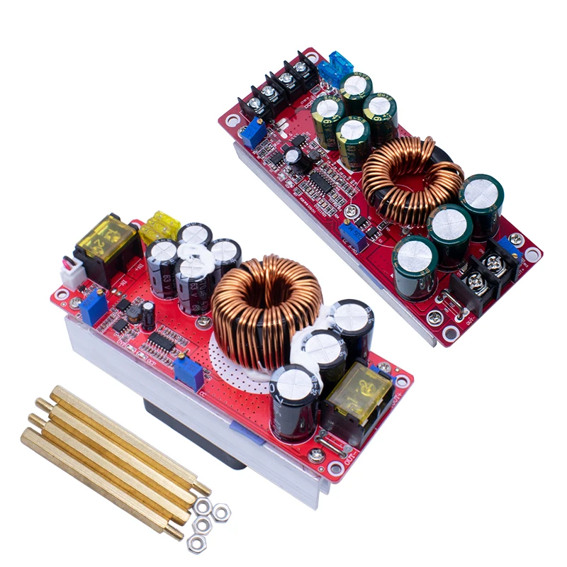AEAK 1800W 40A 1500W 30A 1200W 20A DC-DC Boost Converter Step Up Power Supply Module 10-60V To 12-90V Adjustable Voltage Charger