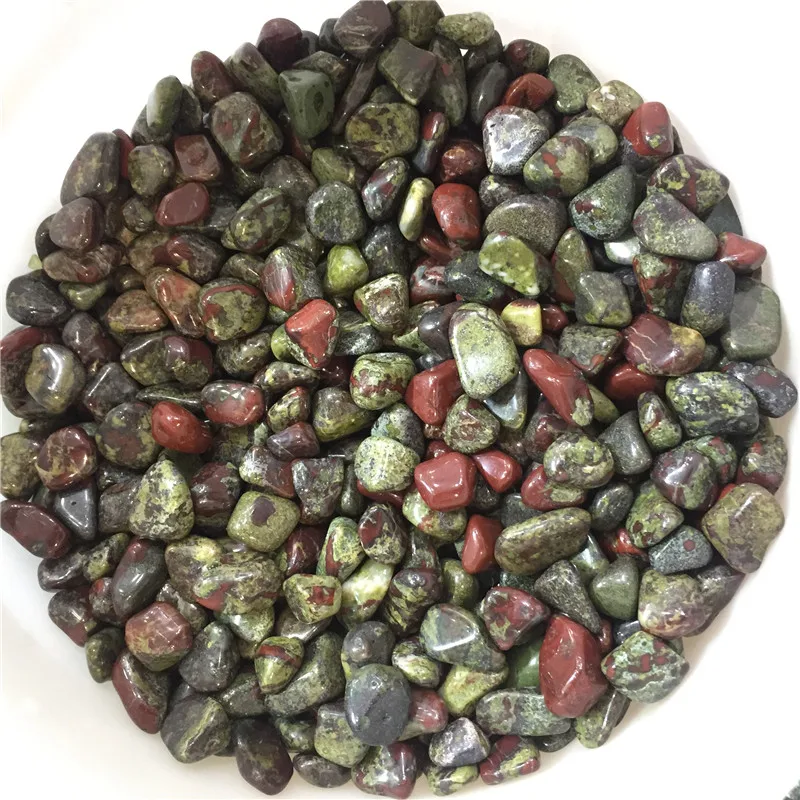 Dragon Blood Stone Quartz Crystal Gravel Tumbled Gemstone for Home Decor
