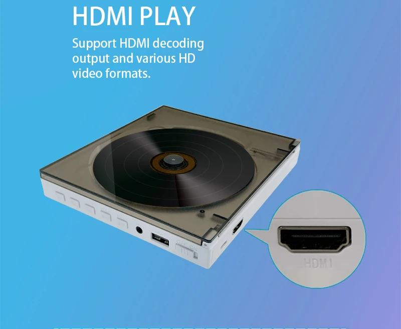 Лидер продаж dvd-проигрыватель blue ray с пультом дистанционного управления беспроводной видеокабель коротким радиусом действия USB FM электронный продукт потребителя