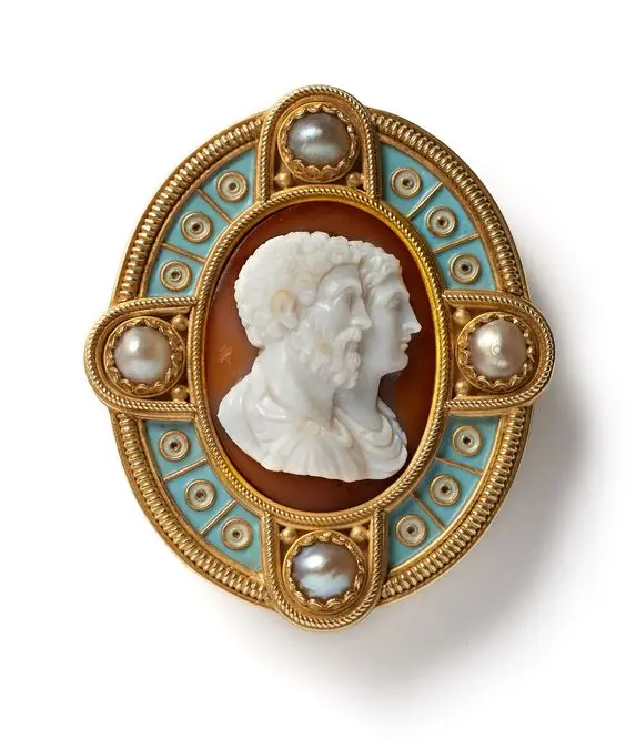 Vintage brooch for cameo blank brooch for cameo