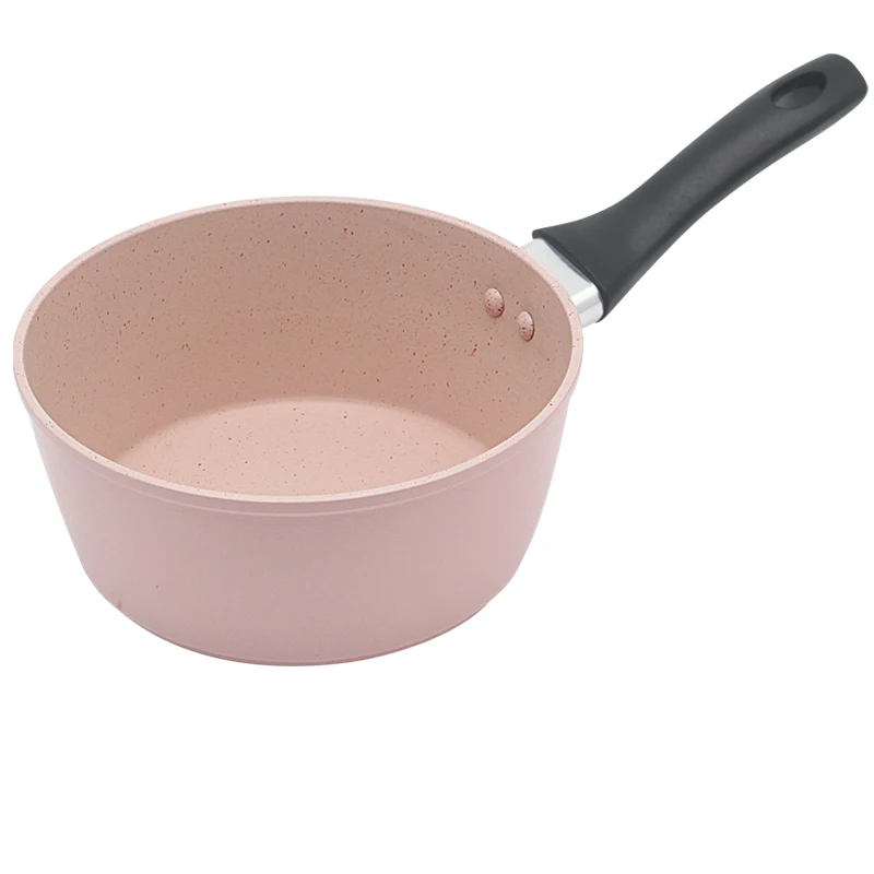 Korean non stick milk soup pot and pan for breakfast noodle porridge cooking nonstick soup pot with handle