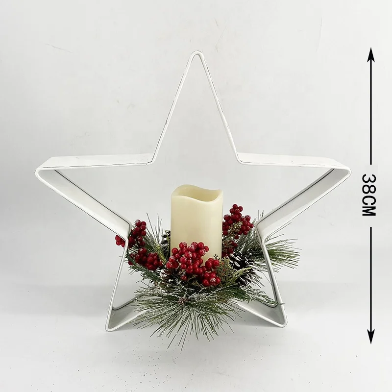 Adornos De Navidad christmas party Decoration Supplies star led flameless candles light