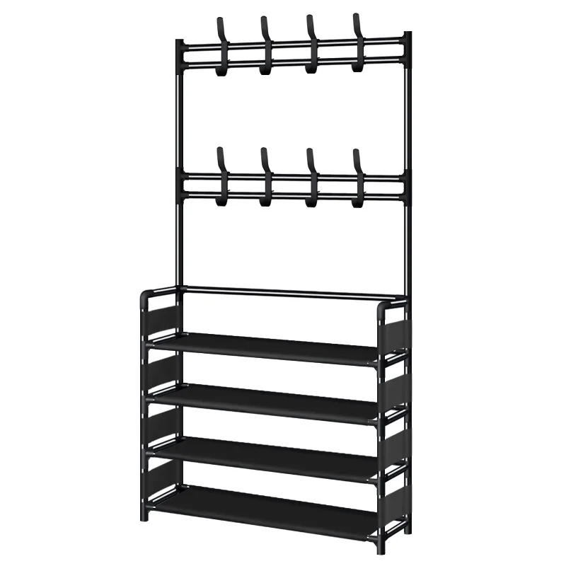 Best-selling metal hanging clothes hats shoe racks household multifunctional carbon steel pipe storage