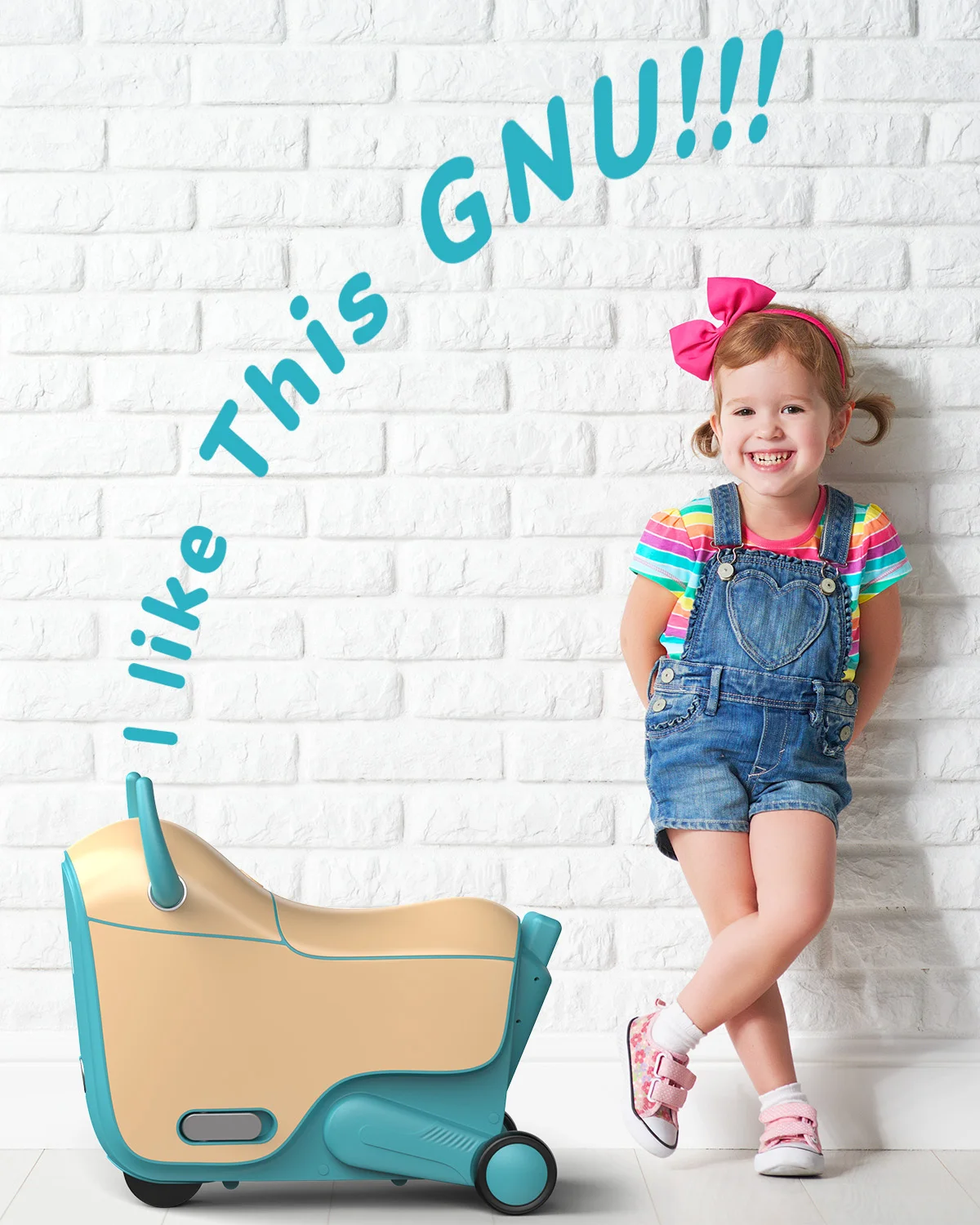 GNU travel suitcases child friendly electric scooter ride on suitcase kids luggage trolley travel