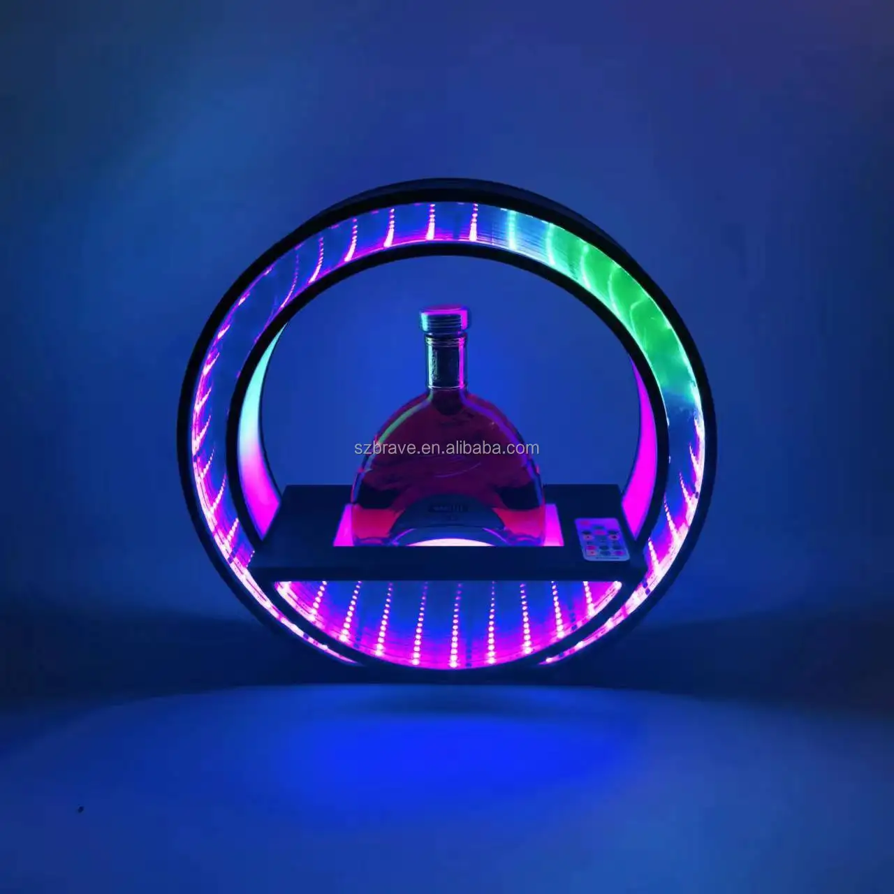 OEM Rechargeable Acrylic Hennessy XO LED Bottle Presenter Glorifier VIP Display LED Champagne Light Stand Rack for night club