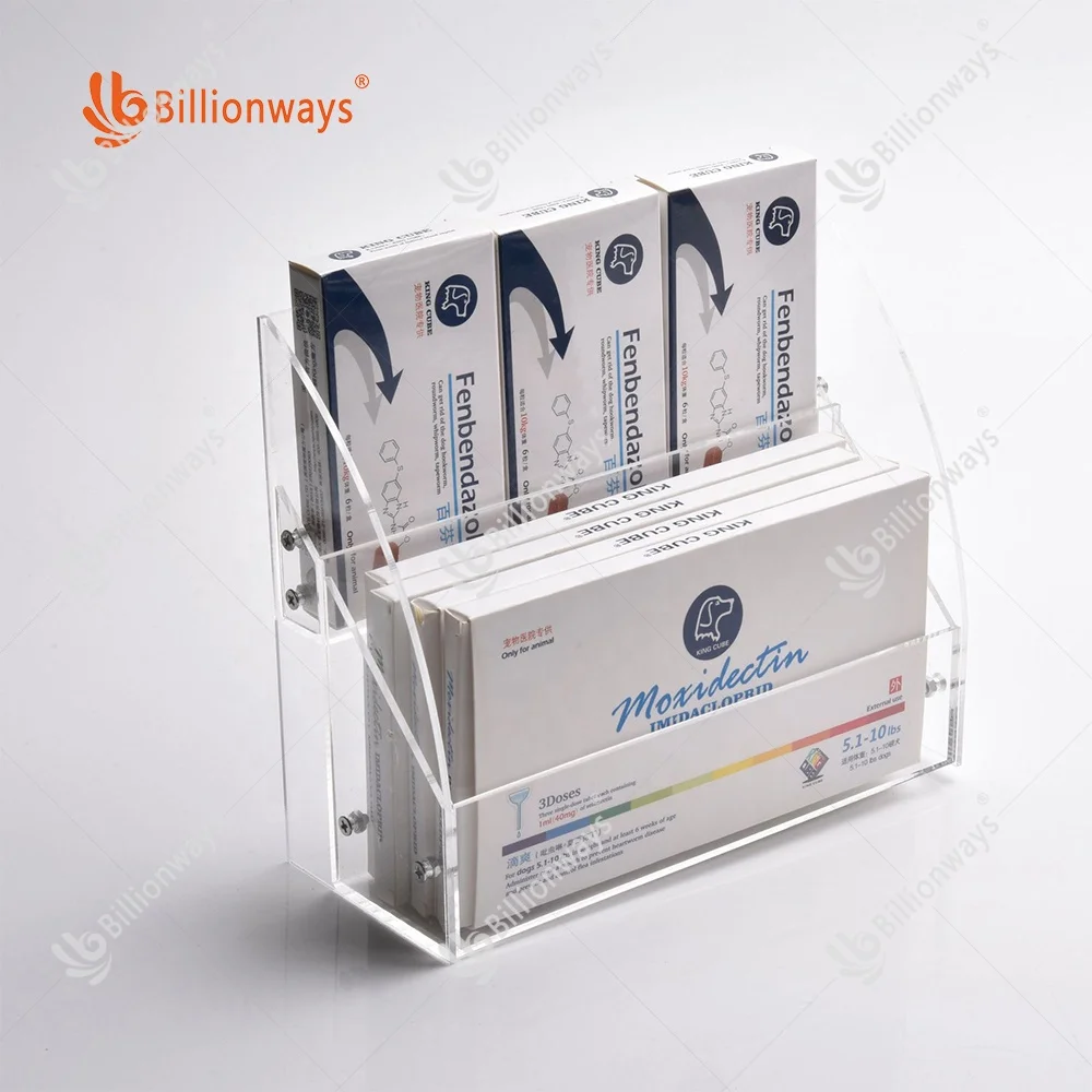 Customized PMMA Medicine Display Shelf plexiglass medicine display stand shelf acrylic counter-top display for medicine