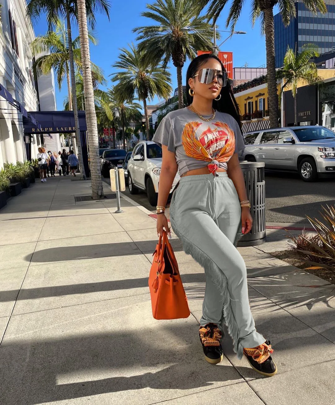 Liu Ming Fall Wholesale Hot Selling Women Clothing Casual Tassels Fringe Slit Pants