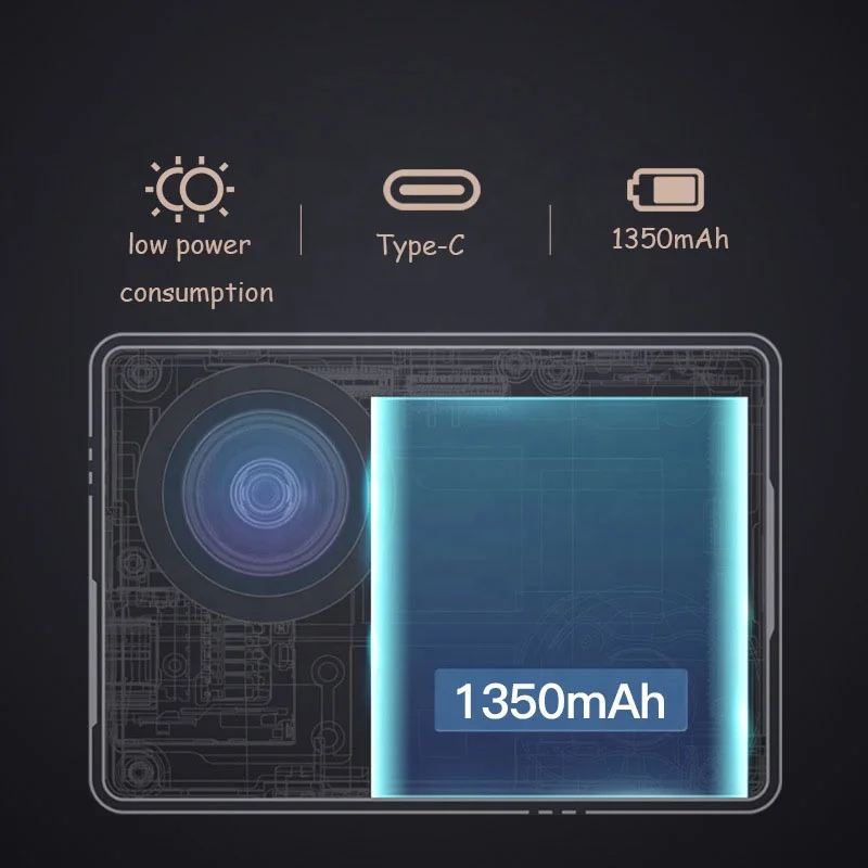 4K Double Screen Extremely HD  WiFi 2' Mini Helmet Underwater 30 Meters 1080P Waterproof  Video Action Camera