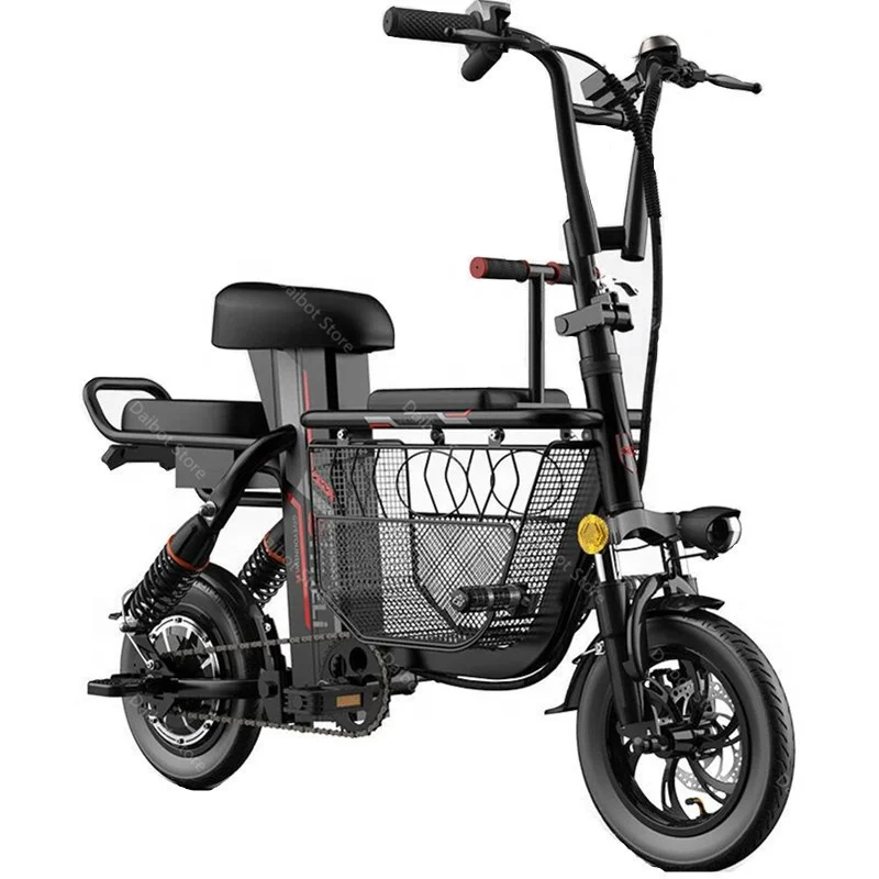 Электрический мини-велосипед Kick Scooter 12 дюймов 350 Вт Ebike 48 в портативный складной электрический велосипед со съемной батареей корзина для домашних животных