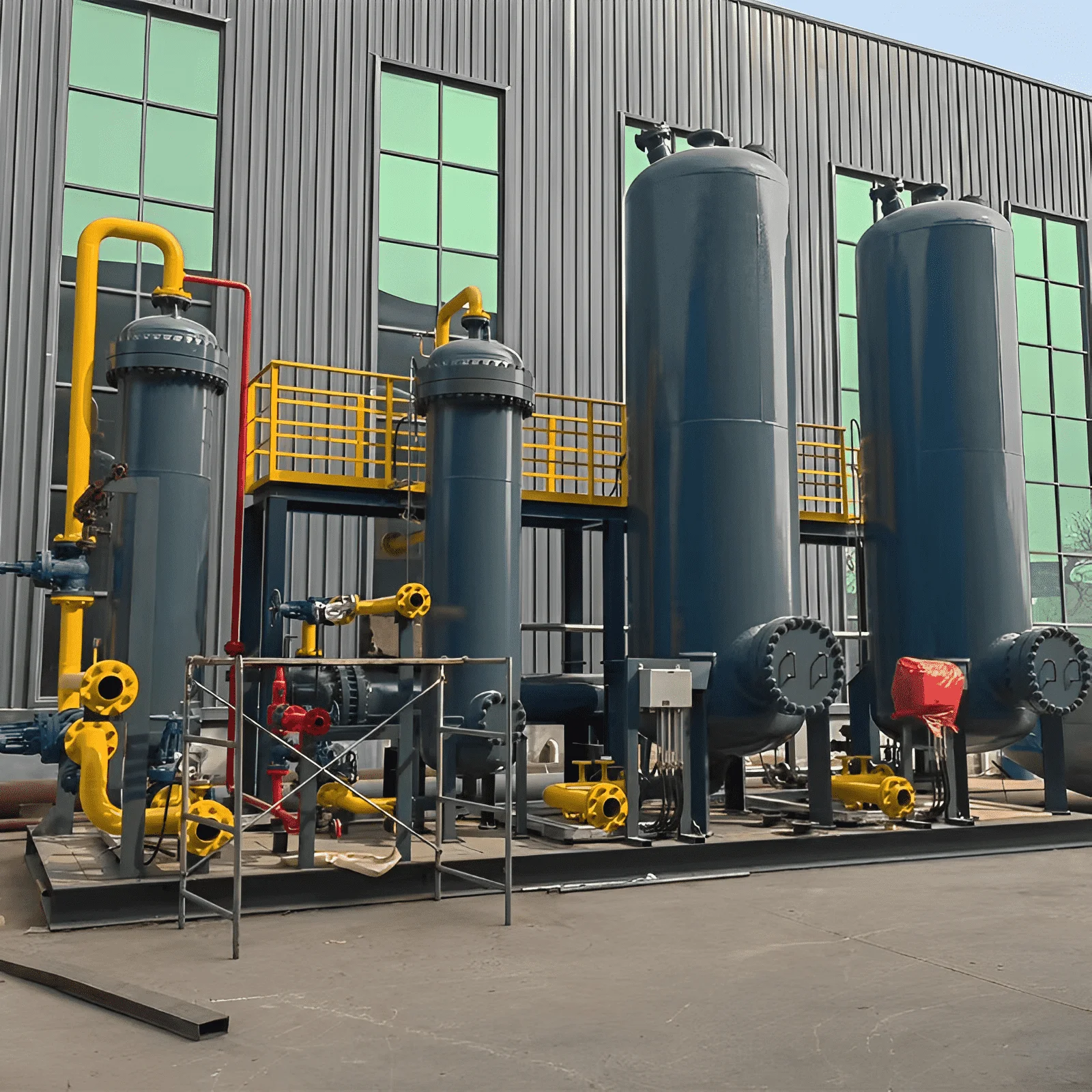 Customized Oil & gas cyclone separator removal unit for natural gas Skid mounted