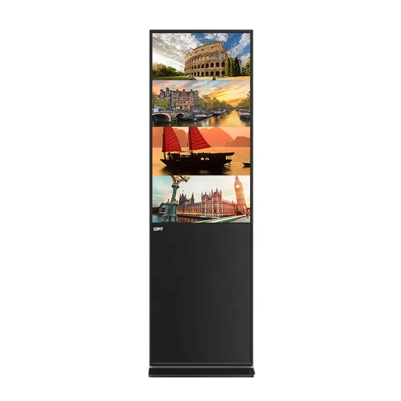Floor standing android windows lcd advertising player digital touch screen signage display