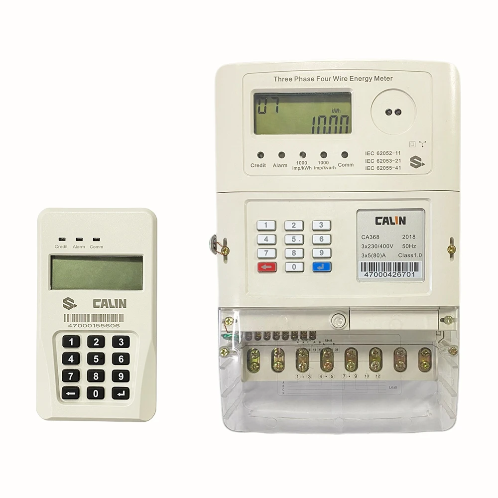 Smart Credit Mode Relay Mobile Money Online Payment USSD Pay As You Go 3 Phase Token Electric Energy Meter