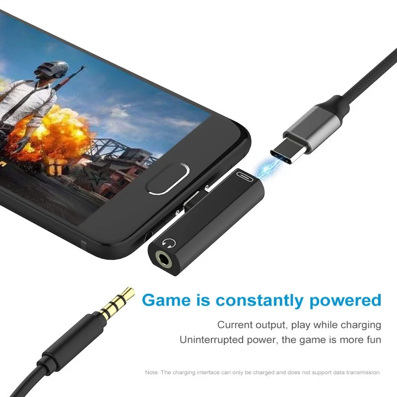 Мини USB C зарядное устройство сплиттер конвертер 2 в 1 Тип c 3 5 мм разъем наушники аудио адаптер для Samsung