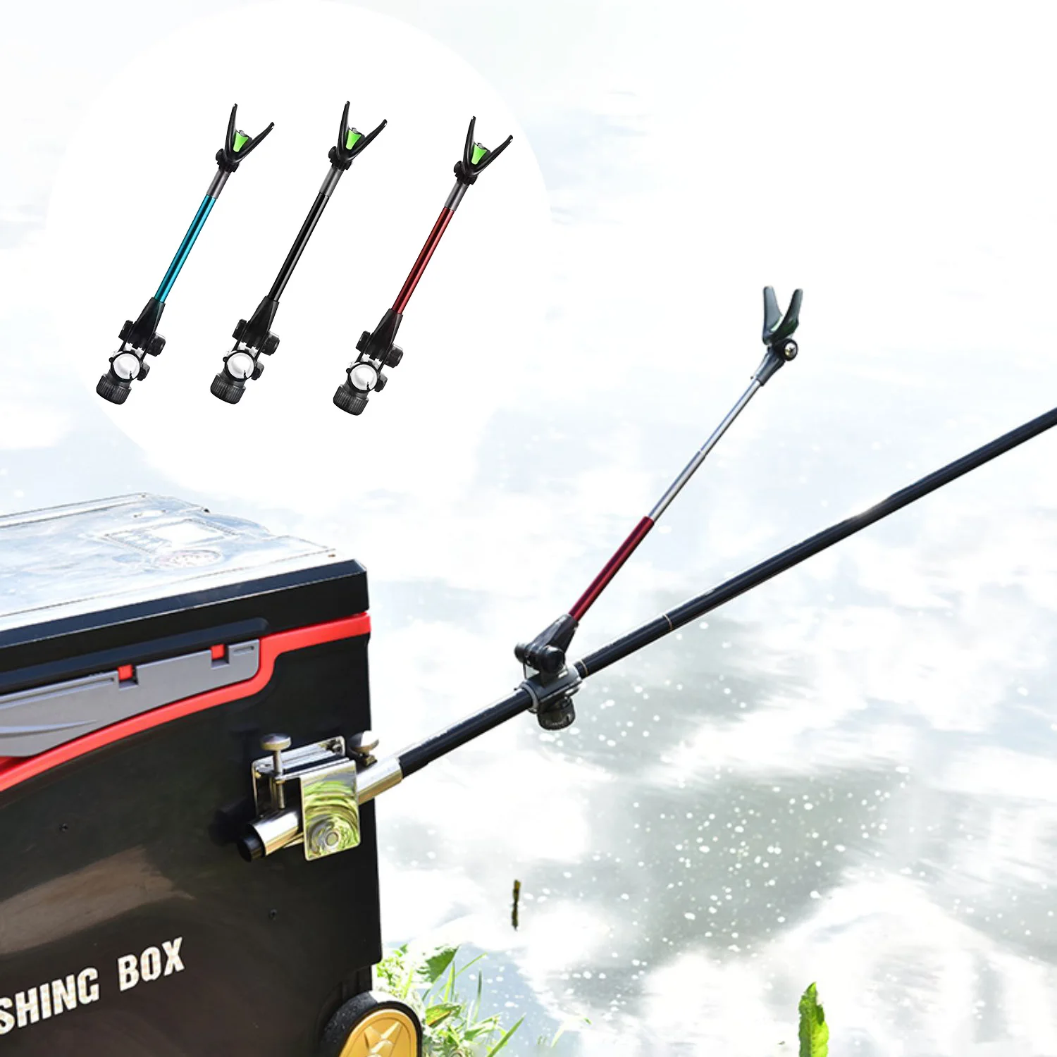 Fishing Tool Fishing Rod Holder Extend Stretched Pole Stand Nonslip Rod Holder for Bank Fishing